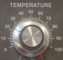 pH meter temperature knob