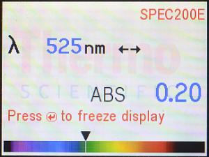Live Display of 525 nm