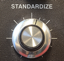pH meter standardize knob